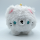 Kawaii: Nyan mascot keychain Fluffy white