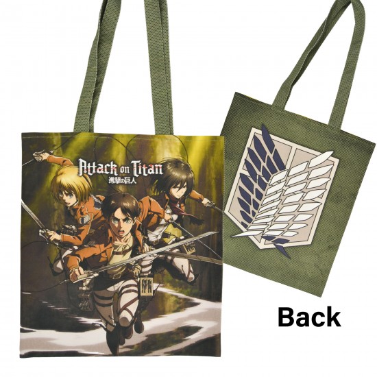 Attack on Titan: Eren, Mikasa & Armin Tote Bag