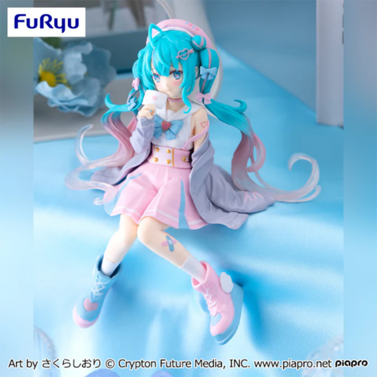 Hatsune Miku Noodle Stopper Figure - In Love Sailor Uniform Gray Ver.