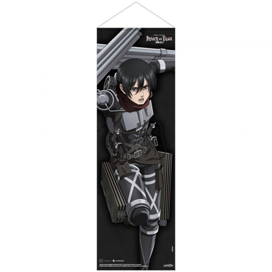 Attack on Titan Final Season Slim Fabric Wall Scroll: Mikasa Ackerman