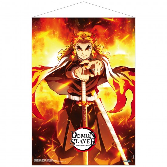 Demon Slayer: Kimetsu no Yaiba Kyojuro Rengoku Fabric Wall Scroll