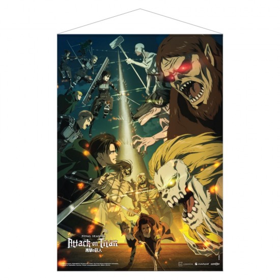 Attack on Titan: The Final Season Paradis Island Vs Marley Fabric Wall Scroll