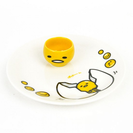 Gudetama munakuppi ja lautanen